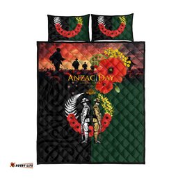 New Zealand and Australia ANZAC Day Quilt Bed Set Lest We Forget Indigenous and Maori Pattern LT03