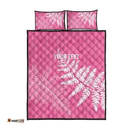 New Zealand Lawn Bowls Breast Cancer Personalized Quilt Bed Set Wrap-Around Silver Fern LT7