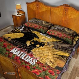 Personalised Australia Matildas ANZAC Day Quilt Bed Set Last Post Poppy Lest We Forget LT14