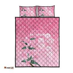 Personalised Pink Boronia of Hope Quilt Bed Set Australias Fight Against Breast Cancer LT9