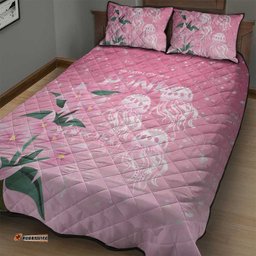 Personalised Pink Boronia of Hope Quilt Bed Set Australias Fight Against Breast Cancer LT9