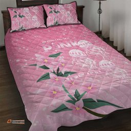 Personalised Pink Boronia of Hope Quilt Bed Set Australias Fight Against Breast Cancer LT9