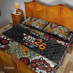 Personalised NAIDOC Deadly 50 Years Quilt Bed Set Minimalist Aboriginal Art LT9