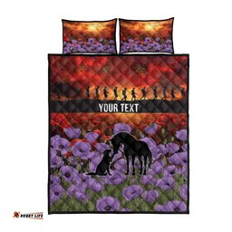 Personalised ANZAC Day Quilt Bed Set Remembering the Animals of War LT19
