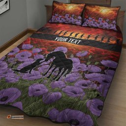 Personalised ANZAC Day Quilt Bed Set Remembering the Animals of War LT19