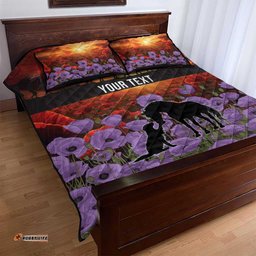 Personalised ANZAC Day Quilt Bed Set Remembering the Animals of War LT19