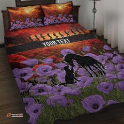 Personalised ANZAC Day Quilt Bed Set Remembering the Animals of War LT19