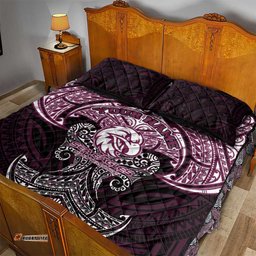 Personalized Manly Warringah Sea Eagles Quilt Bed Set Polynesian Tribal Pattern Style TS04