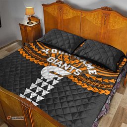 Personalized GWS Giants Quilt Bed Set Polynesian Tribal Pattern Heritage Football TS04