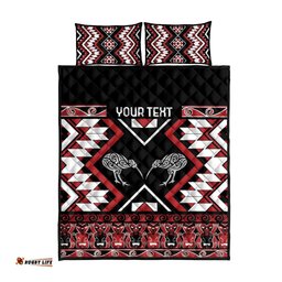 Personalised Taniko Motifs Aotearoa Quilt Bed Set Waitangi Kowhaiwhai Kiwi LT7