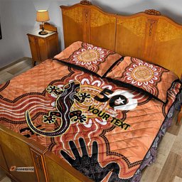 Personalised Australia Lizard NAIDOC Week 2026 Quilt Bed Set 50 Years of Deadly Aboriginal Art LT14