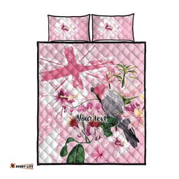 Personalised Australia Day Quilt Bed Set Pink Parrot Bird Opal Art LT9