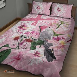 Personalised Australia Day Quilt Bed Set Pink Parrot Bird Opal Art LT9