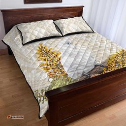 Australia Little Corella Quilt Bed Set Cacatua Sanguinea Western Grevillea Aboriginal Art LT14