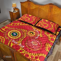 Suns NAIDOC Week 2026 Personalised Quilt Bed Set 50 Years of Deadly Aboriginal Art LT14