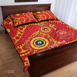 Suns NAIDOC Week 2026 Personalised Quilt Bed Set 50 Years of Deadly Aboriginal Art LT14