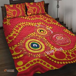 Suns NAIDOC Week 2026 Personalised Quilt Bed Set 50 Years of Deadly Aboriginal Art LT14