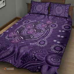 Purple Butterfly Spirit Quilt Bed Set Australian Epilepsy Awareness LT9