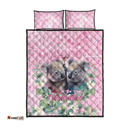 Australia Koala Valentine's Day Quilt Bed Set Koalified To Be Your Valentine LT14