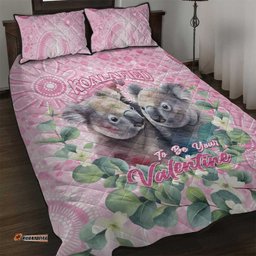 Australia Koala Valentine's Day Quilt Bed Set Koalified To Be Your Valentine LT14