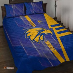 West Coast Eagles Quilt Bed Set Modern Geometric Sports Graphic Style TS04
