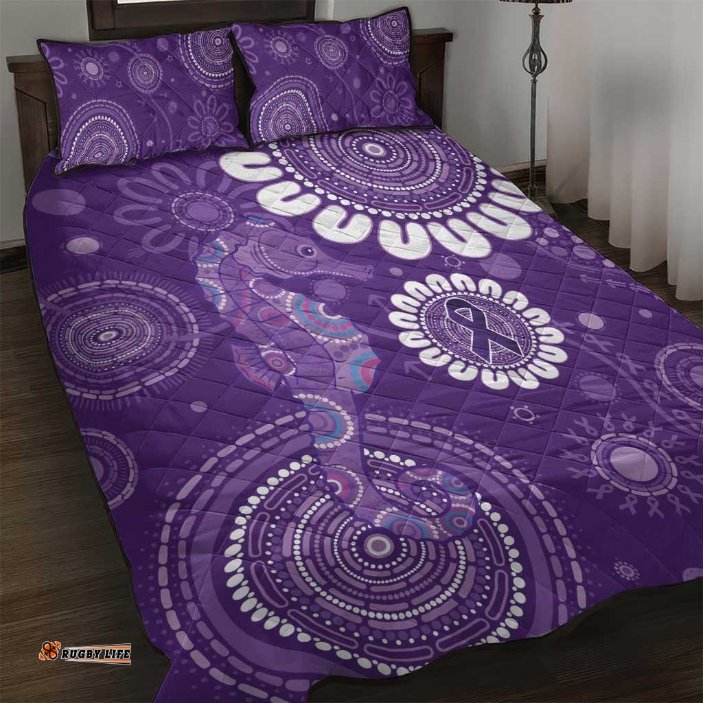 Sea Horse Australia Epilepsy Awareness Quilt Bed Set LT9