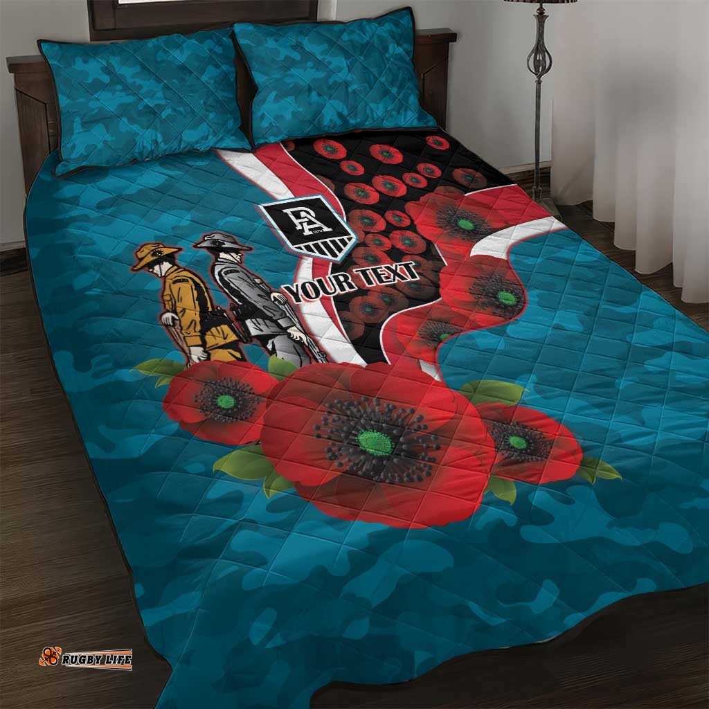 Port Power ANZAC Personalised Quilt Bed Set Lest We Forget Poppy Camo LT9