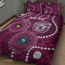 Sea Eagles NAIDOC Week 2026 Personalised Quilt Bed Set 50 Years of Deadly Aboriginal Art LT14