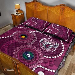 Sea Eagles NAIDOC Week 2026 Personalised Quilt Bed Set 50 Years of Deadly Aboriginal Art LT14