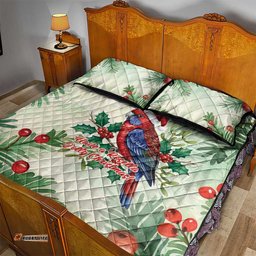 Watercolor Floral Crimson Rosella Quilt Bed Set Its Aussie Christmas Time! LT9
