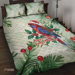 Watercolor Floral Crimson Rosella Quilt Bed Set Its Aussie Christmas Time! LT9