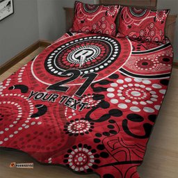 Renegades Cricket Custom Quilt Bed Set Australian Aboriginal LT9