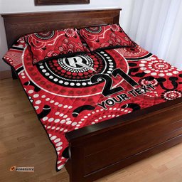 Renegades Cricket Custom Quilt Bed Set Australian Aboriginal LT9