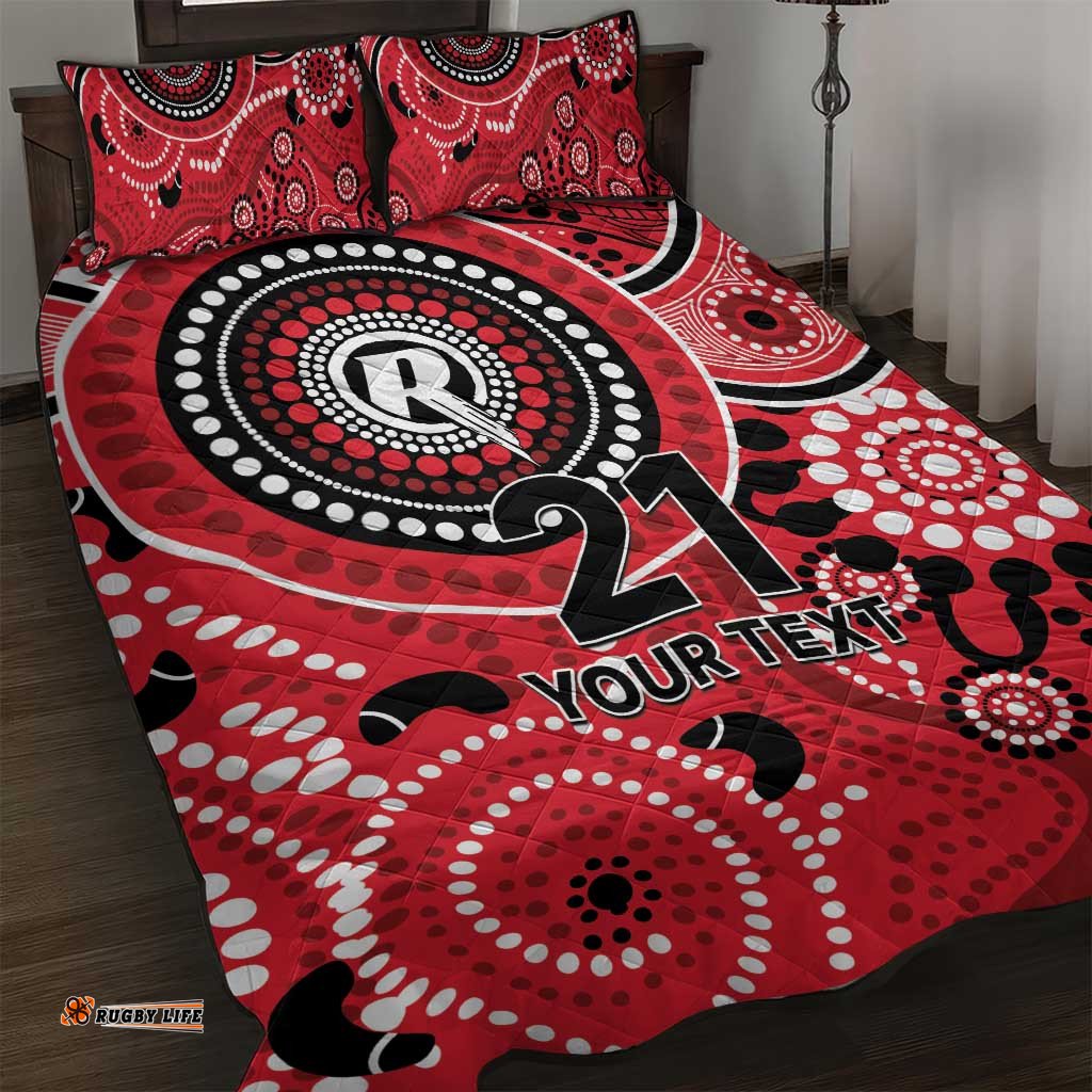 Renegades Cricket Custom Quilt Bed Set Australian Aboriginal LT9