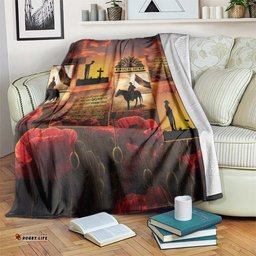 ANZAC Day Film Reel Lest We Forget Blanket Australia NZ Memorial LT9