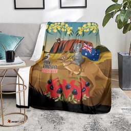 26 January One Proud Aussie Blanket Kangaroo and Koala Happy Australia Day LT9