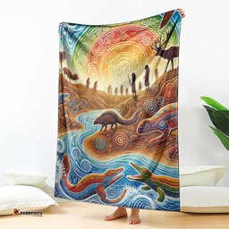Aboriginal Dreamtime Animals Stories Blanket LT9