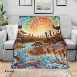 Aboriginal Dreamtime Animals Stories Blanket LT9