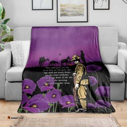 ANZAC Soldier and War Animals Blanket We Will Remember Them LT15