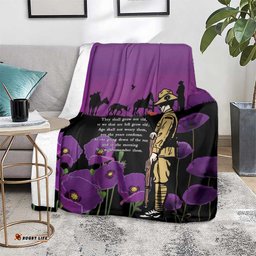 ANZAC Soldier and War Animals Blanket We Will Remember Them LT15