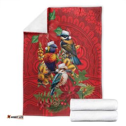 Aussie Native Bird Blanket Aboriginal Inspired Christmas LT9