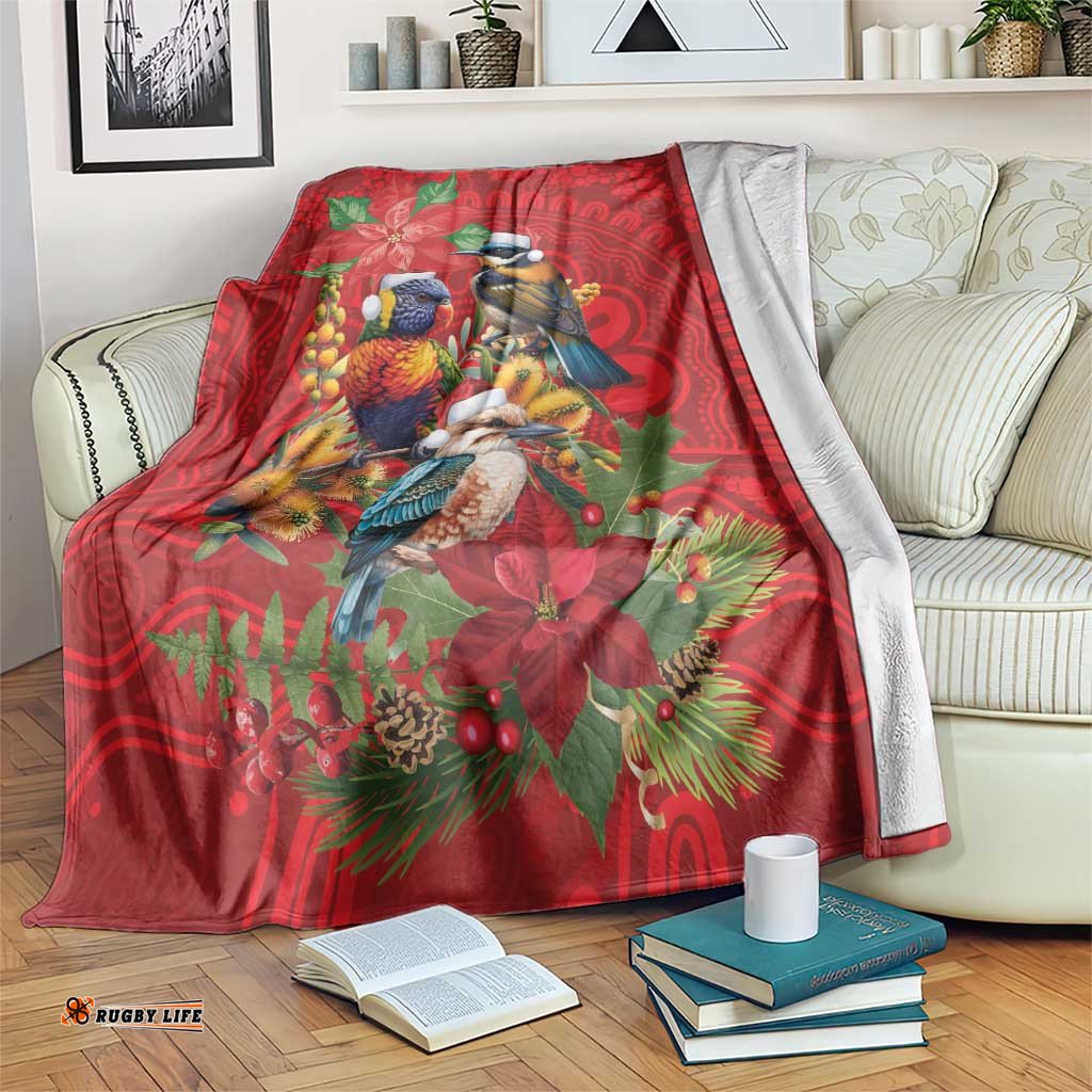 Aussie Native Bird Blanket Aboriginal Inspired Christmas LT9