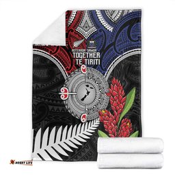 Aotearoa and Samoa Mo Te Tiriti Blanket Tangata Moana Stand with Tangata Whenua LT9