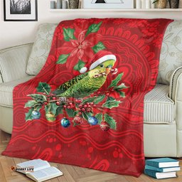 Aussie Green Budgerigar Blanket Aboriginal Inspired Christmas LT9
