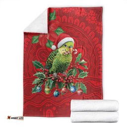 Aussie Green Budgerigar Blanket Aboriginal Inspired Christmas LT9
