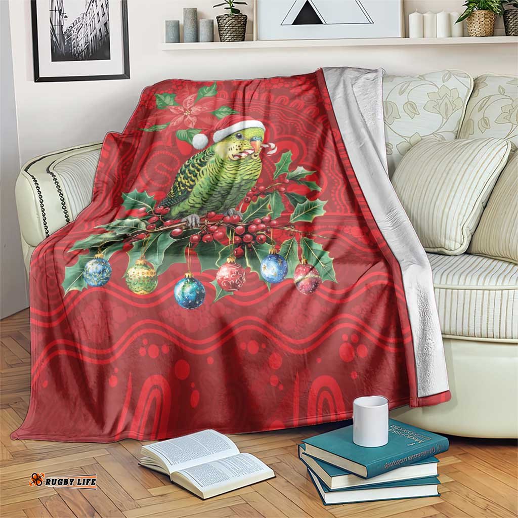 Aussie Green Budgerigar Blanket Aboriginal Inspired Christmas LT9