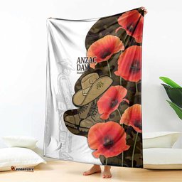 Australia ANZAC Day Blanket Boots And Slouch Hat Lest We Forget LT14