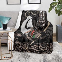Aotearoa Hei Matau Blanket Haka Kiwi Mix Maori Mangopare LT14