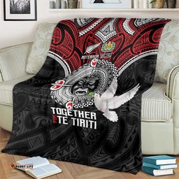 Aotearoa and Tonga Mo Te Tiriti Blanket New Zealand Honour The Treaty Ake!Ake!Ake! LT9