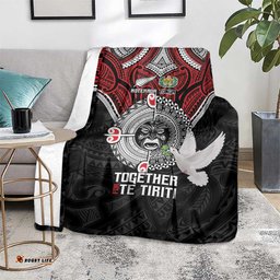 Aotearoa and Tonga Mo Te Tiriti Blanket New Zealand Honour The Treaty Ake!Ake!Ake! LT9